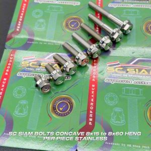 CONCAVE BOLTS 8x15mm to 8x60mm SC SIAM PER PIECE CNC BOLTS