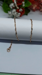 KALUNG TITANIUM PECAH KOPI POLOS WARNA ROSE GOLD