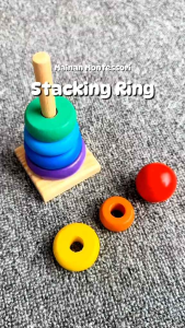 (BUBBLEWRAP) SNI MAINAN MENARA RING DONAT BALOK SUSUN