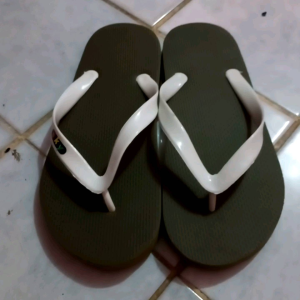 sandal jepit sky rubber hijau army tali putih