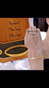 ZIHANG JEWELRY 24K Gold plated lucky charm coin money catcher bangle for women