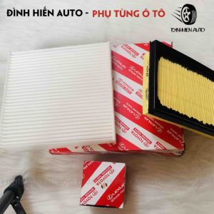 Combo lọc gió động cơ + lọc điều hoà + lọc nhớt Toyota Wigo (2018 ~ 2023) (17801BZ130/ 8856837010/ 90915YZZE1)