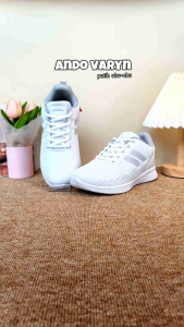 Sepatu Ando Varyn putih abu-abu white grey