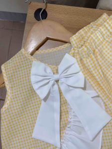 Terno Summer Outfit for Baby Girl: Ruffled Checkerboard Style