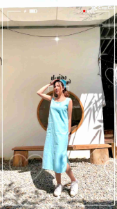 เดรสแม็กซี่แขนกุด เดรสยาว เดรส