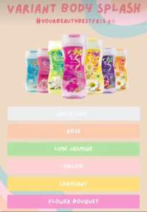 Mustika puteri body splash parfum cologne 245ml