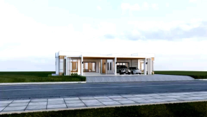 แบบบ้านแฝดกล่อง 1 ชั้น