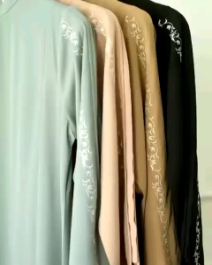 Raneysha Dress Abaya Bahan Fortaleza Nyaman Dingin Mewah Elegant Full Bordir Di Lengan Motif Slayer Depan
