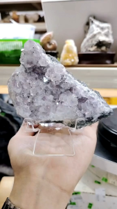 Natural Brazil Amethyst Crystal Druzy Ornament BAA01