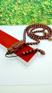 Tasbih kayu nogosari kepala ukir naga R168