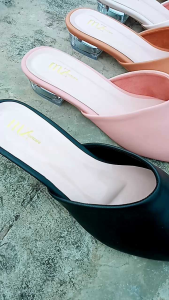 Sepatu sandal wanita ukuran 37-45 hak kaca//Sendal sepatu perempuan big size 37-45 heels kaca 3cm