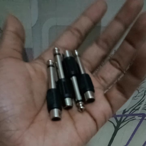 Jack / Connector / Jek RCA Female to Akai 6,5mm Mono Male PVC (4pcs)