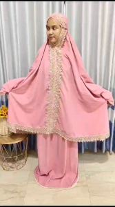 MUKENA POTONGAN BERLENGAN MUMTAZA RENDA GYPER CANTIK ELEGAN