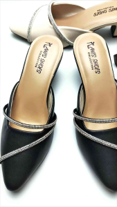 sendal wanita slop mules heels hak 5CM empuk premium .AS13.