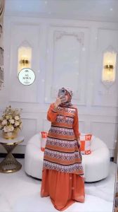 Almira dress set hijab segi empat | Gamis ceruty babydoll motif set hijab segi empat | dress set hijab segi empat print mix ceruty babydoll polos | Gamis malaysia motif set hijab | Gamis melayu set hijab