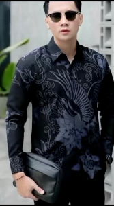 KEMEJA BATIK SLIMFIT PRIA MODERN||KEMEJA BATIK PRIA LENGAN PANJANG||KEMEJA BATIK SOLO MODERN