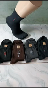 KAOS KAKI PRIA / KAOS KAKI KERJA/ KAOS KAKI KANTOR 3/4 TEBAL BERMOTIF 3 PASANG