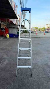 บันไดอลูมิเนียม 6ขั้น หนา 1.3มิล (มีถาด!) 32A บันได อลูมิเนียม บรรได บันไดอะลูมิเนียม อะลูมิเนียม บันไดพับ บันไดทรงเอ บันไดพับได้ นั่งร้าน ALUWARE AW252