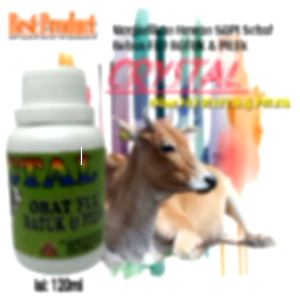 OBAT FLU BATUK DAN PILEK CRYSTAL Cair 120ml untuk Hewan SAPI Sehat Bebas FLU BATUK & PILEK