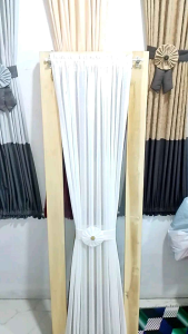 Gorden kupu kupu jendela minimalis /Gorden spiral vitrase putih polos