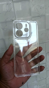Softcase Bening Xiaomi Redmi Note 14 2025: Silikon Casing Bening Transparan Hitam Putih Presisi Tinggi