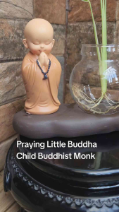 Feng Shui Bowl/Vase Little Buddhist Monks Blessed Wealth Money Catcher Success Figurine