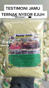 Jamu Alami Nyeor Ejuh: Obat Pelahap dan Penggemuk Sapi Kambing Kemasan 500 Gram