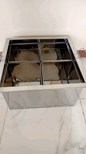 panci odeng / dandang shabu shabu stainless persegi ukuran 35cm