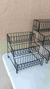 Wire Metal Kitchen Condiments Rack Cosmetics Shelf Storage Countertop Organizer (3-Layer)