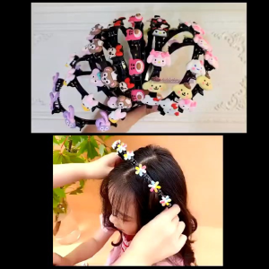 2IN1 BANDO + JEPIT PONI / BANDO JEPIT PONI KARAKTER LUCU / BANDO KEPANG PONI KOREA IMPORT / CUTE HAIRBAND / BKS784855