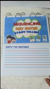 Sequencing Daily Routine Storytelling Flipbook for Speech Therapy & Learning Activities thinkingtots