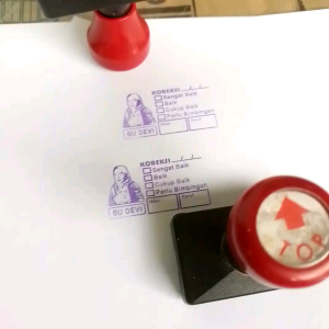 Stempel Flash Warna Nilai Guru TK/PAUD Custom Nama dan Photo