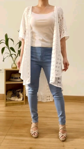 Cardigan Kardigan Outer Luaran Katun Lace Brokat Korea: ECLAIRE 003