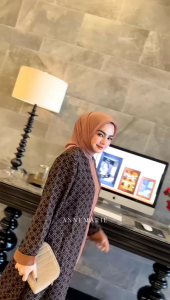 gamis abaya annemarie muslimah motif simple produk Amore by ruby edisi am04 gamis viral kekinian