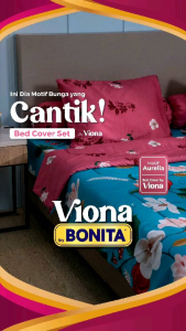 (TERMURAH) BED COVER SET FLAT BONITA VIONA 180X200 NO.1 KING SIZE ORIGINAL