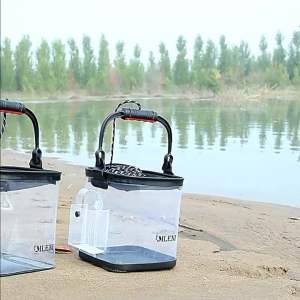 SKYGITZ MALAYSIA Foldable Live Fish Bucket with Oxygen Pump Baldi Umpan Hidup Pam Oksigen Ikan Hidup