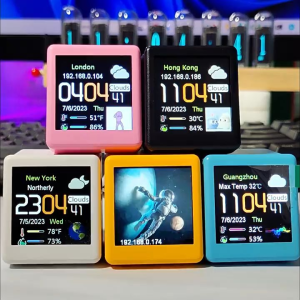 Smart Desktop Electronic Clock WiFi Weather Station Mini TV Digital Display Home Decor Clock