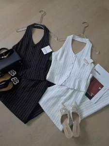 🚨โค้ดลดเหลือ 471.- Cottoncandy 🪄New Rosalin korea set ชุดเซ็ทคล้องคอ สวยจึ้งงานสวยอย่างดี ผ้าทอเกรดพรีเมียม สวยแพงสุดๆ