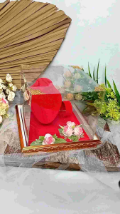 Kotak Frame Fiber Tempat Perhiasan Cincin Gelang Kalung Ukuran Besar untuk Mahar dan Seserahan Pernikahan - FCGK2L