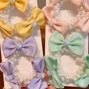 [พร้อมส่งทันที] ยางรัดผมมุข โบว์ โดนัทไข่มุข ไข่มุขติดผม เครื่องประดับแฟชั่น ยางเกาหลี#14