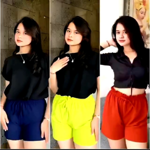 Celana Hotpants Wanita Cringkel Airflow Premium Celana Pendek Nyaman Dipakai Sehari Hari
