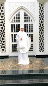 Mukena Dewasa Sutra Paris Full Bordir Senada Jumbo Mewah