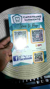 Customized GCASH QR Code 3mm sintra board Embossed QR with STAND