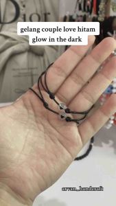 Gelang Love Glow In The Dark // Gelang Couple Love Glow In The Dark Tali Anti Air