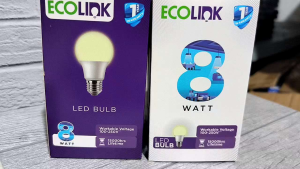 (PAKET HEMAT ISI 12 PCS) Ecolink Lampu Bohlam LED Bulb 8W 8 WATT Warm White 3000K Kuning Bergaransi 1 Tahun BAGUS KUALITAS TERBAIK