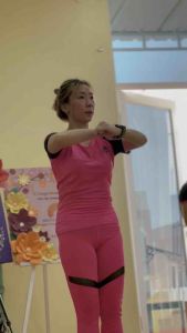 Setelan ADS Belakang Tile Setelan Senam Wanita Aerobik