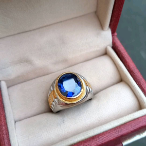 Cincin Batu Blue King Safir Super Keren