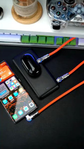 120W Kabel Data Super Fast Charging Desain Putar 180 Derajat Silikon Type C