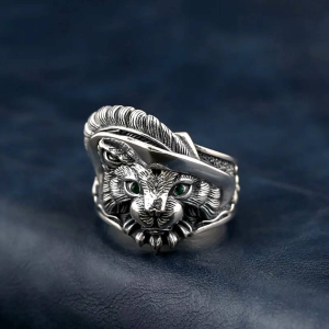 Cincin Elegan Desain Kucing Bajak Laut dan Kucing Pramuka (Adjustable)