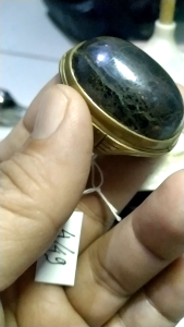 Batu Akik Wesi Hitam Unik Natural kode 4/49